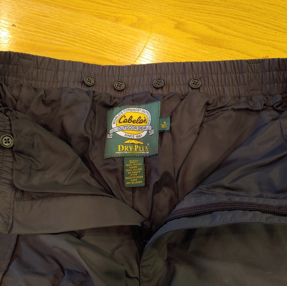 Cabela's Dry Plus Lined Rain Pants Gem